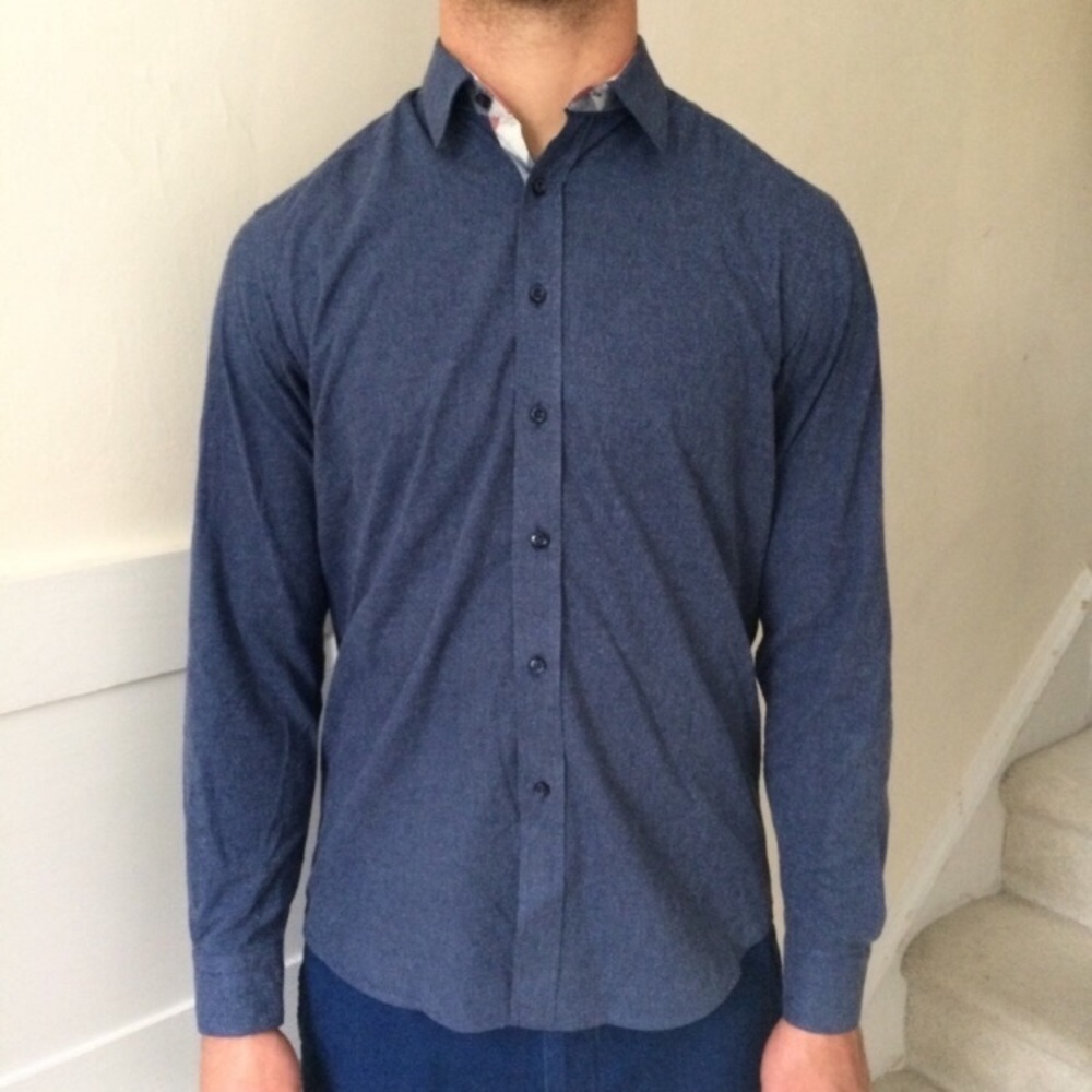 Jackthreads Chambray Button Down Euc - image 1